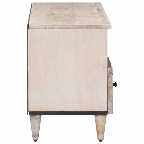 vidaXL Televizora skapī&scaron;a Balts 100 x 33,5 x 46 cm Cieta mango koksne