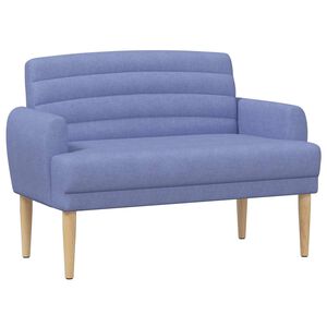vidaXL Divvietīga mēbele ar pogu pūkām Džinsu zils 116 x 67 x 80 cm