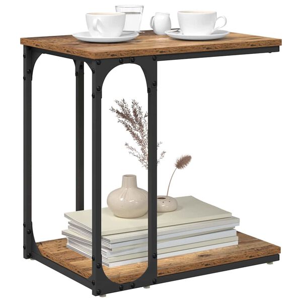 vidaXL Sānu galds Vecs koks 50 x 35 x 52 cm Inženierijas koks