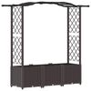 vidaXL Pacelta gulta ar treliem un jumtu Brūna 164 x 40 x 138 cm PP
