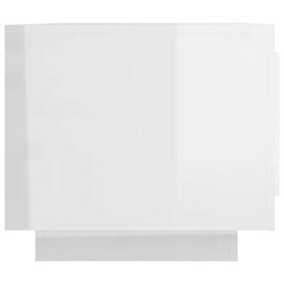 vidaXL kafijas galdiņš, spīdīgi balts, 102x50x45 cm, inženierijas koks