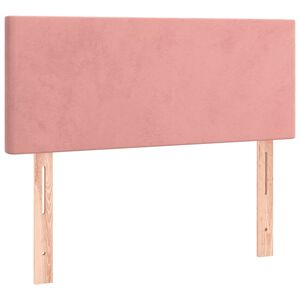 vidaXL gultas galvgalis, 90x5x78/88 cm, rozā samts