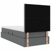 vidaXL Gulta ar uzglabā&scaron;anas vietu un LED Tum&scaron;i pelēks 90 x 190 cm