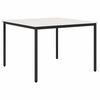 vidaXL Ēdamgalds Balts 110 x 110 x 75 cm Ciets priedes koks