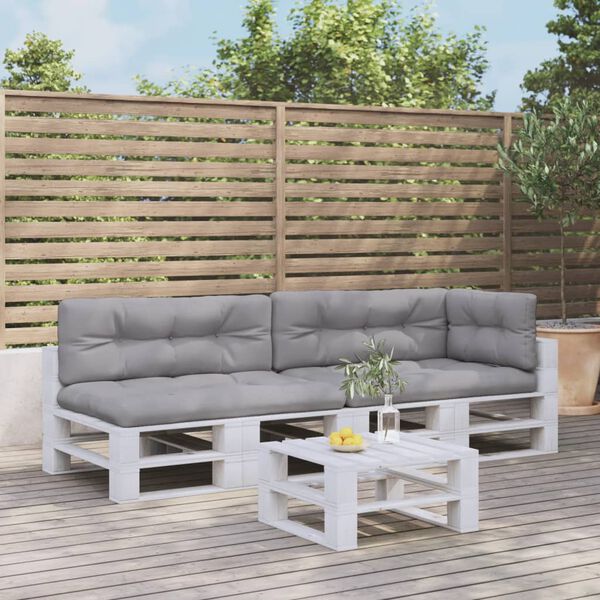 vidaXL pale&scaron;u spilveni, 5 gab., audums, pelēks