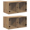 vidaXL Sienas skapji 2 gab. 68 x 37 x 35 cm Inženierijas koks