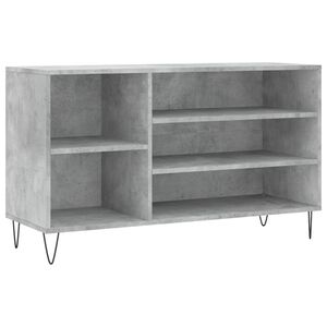 vidaXL apavu plaukts, betonpelēks, 102x36x60 cm, inženierijas koks