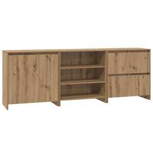 vidaXL Puse 3 pcs Artisānā ozols 70 x 41 x 75 cm Inženierijas koks