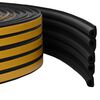 vidaXL Pa&scaron;līmējo&scaron;ā loga blīve Melns 9 x 6 mm 100 m EPDM putas