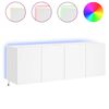 vidaXL TV galdiņi ar LED lampiņām, 2 gab., balti, 60x35x41 cm
