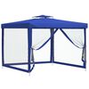 vidaXL nojume ar dubulto jumtu, zila, 3x3x2,68 m, audums