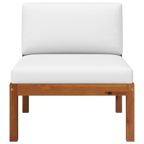 vidaXL trīsdaļīgs dārza atpūtas mēbeļu komplekts ar spilveniem, akācijas koks un virve