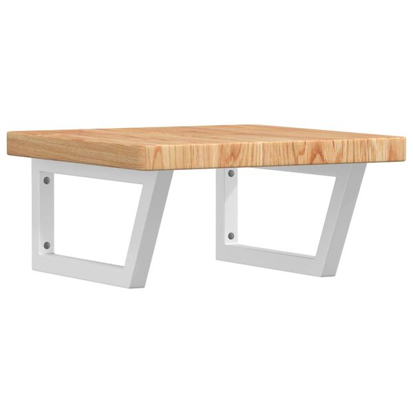 vidaXL izlietnes plaukts, stiprināms pie sienas, tērauds, ozola koks