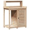 vidaXL stādī&scaron;anas galds ar plauktiem, 82,5x50x109,5 cm, priedes koks