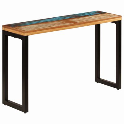 vidaXL konsoles galdiņš, 120x35x76 cm, pārstrādāts koks un tērauds