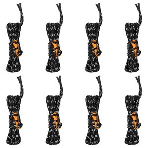 vidaXL telts virve ar savilcējiem, atstarojo&scaron;a, 8 gab., 4 m, 4 mm