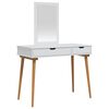 vidaXL Tualetes galda komplekts FAUSKE 2 gab. Balts 100 x 50 x 143 cm