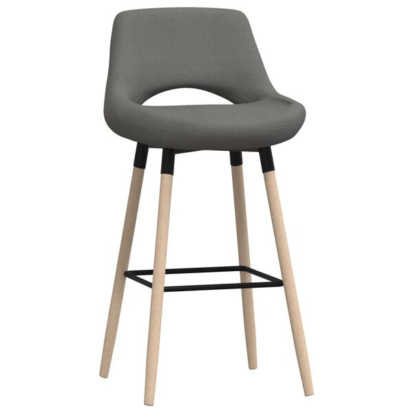 vidaXL bāra krēsls, gai&scaron;i pelēks audums