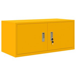 vidaXL Skapītis Sinapsu dzeltena 90 x 40 x 40 cm Tērauds