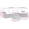 vidaXL 5-daļīgs dārza dīvāna komplekts ar matračiem, pelēks PE pinums