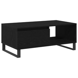 vidaXL Kafijas galdiņ&scaron; Melns ozolkoks 90 x 50 x 36,5 cm
