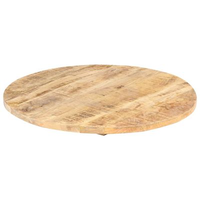vidaXL galda virsma, 25-27 mm, 80 cm, apaļa, mango masīvkoks
