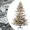 vidaXL Mākslīgā Saliekamā Ziemassvētku Egle 150 cm 150 LED Silti balts