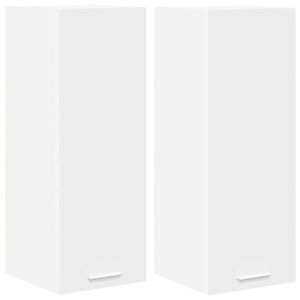vidaXL Piekarams skapītis ar uzglabā&scaron;anu 2 pcs Balts 30 x 31 x 80 cm