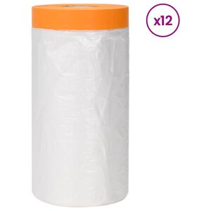 vidaXL Putekļu līdums ar līmējo&scaron;o lenti 12 gab. Caurspīdīgs HDPE