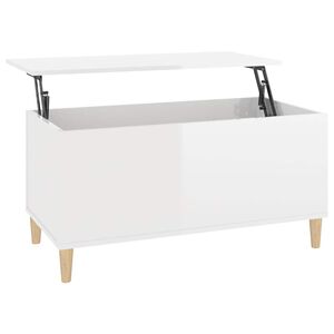 vidaXL kafijas galdiņ&scaron;, balts, 90x44,5x45 cm, inženierijas koks