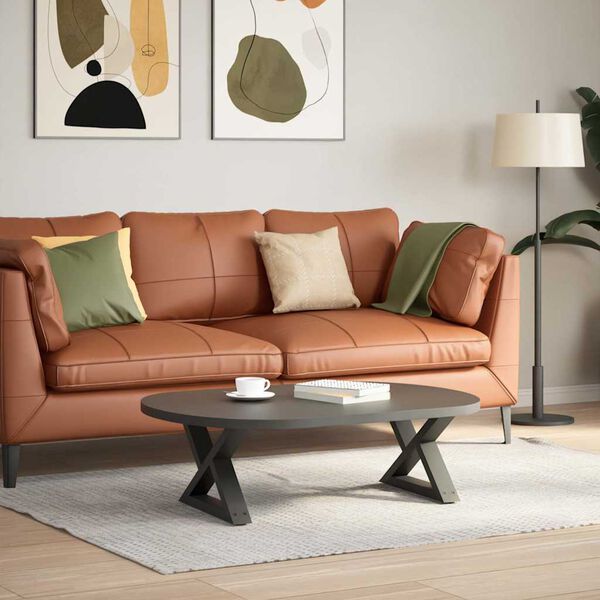 vidaXL kafijas galdiņa kājas, 2 gab., antracīta krāsa, 60x(30-31,3) cm, tērauds