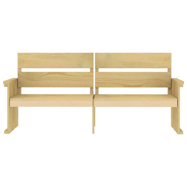 vidaXL 3-daļīgs dārza mēbeļu komplekts, impregnēts priedes koks