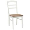 vidaXL Ēdamistabas krēsls 2 pcs Balts un Dabisks Cietais koks