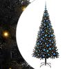 vidaXL Ziemassvētku eglīte Melna 180 cm PVC