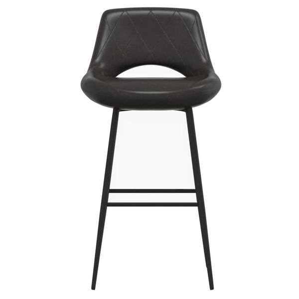 vidaXL bāra krēsli, 2 gab., pelēka mākslīgā āda