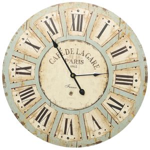 vidaXL sienas pulkstenis, daudzkrāsains, 60 cm, MDF