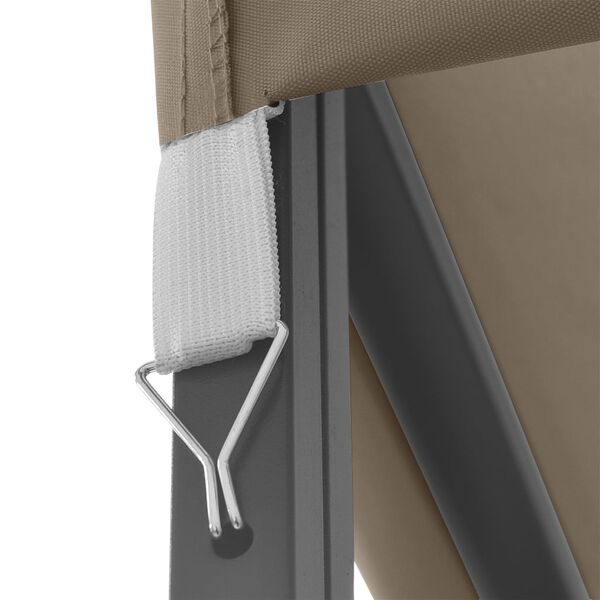 vidaXL dārza nojume, 4x3 m, pelēkbrūna