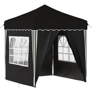 vidaXL Pop-up svinību teltis 195 x 195 x 245 cm Melns Oksforda audums