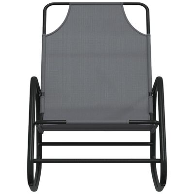 vidaXL sauļošanās šūpuļkrēsli, 2 gab., tērauds, pelēks tekstilēns