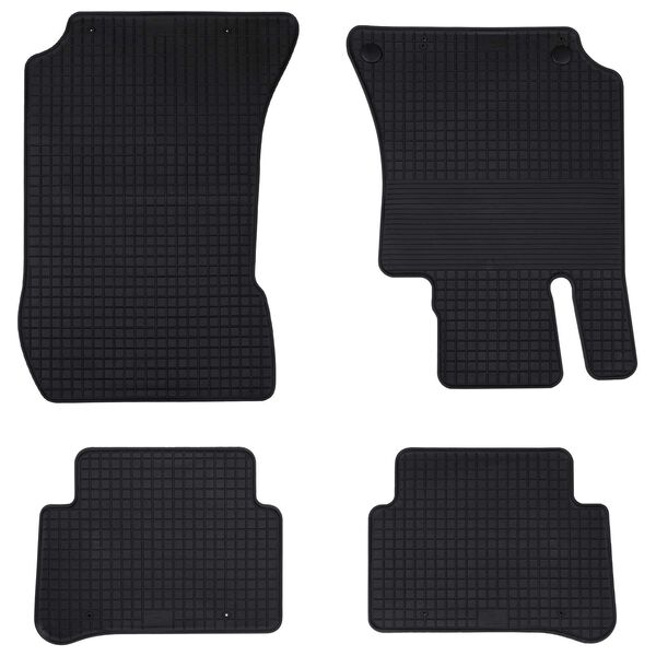 vidaXL Auto paklājs 4 pcs Melna piemērots MERCEDES E 2009-2016 Gumija