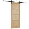vidaXL Slīdo&scaron;ās durvis ORKDAL Dabiska 83 x 211 cm Priedes masīvkoks