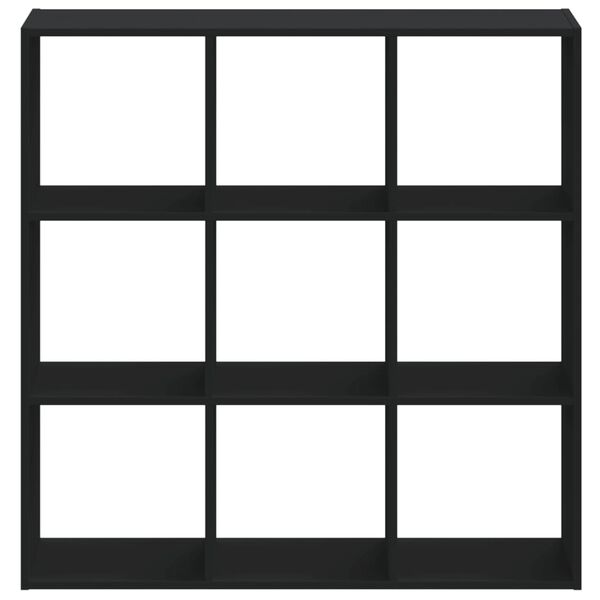 vidaXL grāmatplaukts, melns, 102x32x102 cm, inženierijas koks