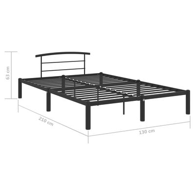 vidaXL gultas rāmis, melns metāls, 120x200 cm