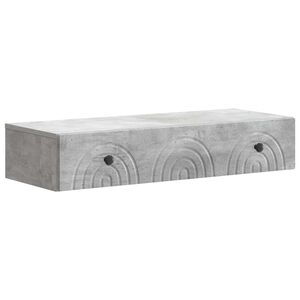 vidaXL Sienas montējamais sānu galds 87,5 x 34,5 x 17 cm Betona pelēks