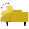 vidaXL divvietīga dīvāngulta ar kājsoliņu, dzeltens samts