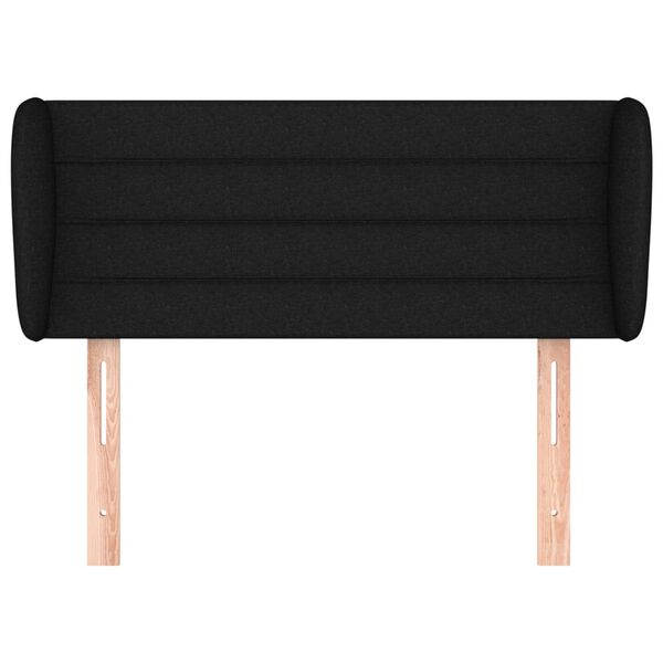 vidaXL galvgalis ar malām, 93x23x78/88 cm, melns audums