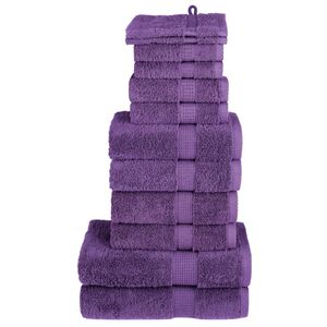 vidaXL dvieļu komplekts SOLUND, 12 gab., violeti, 600 gsm
