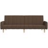 vidaXL 2-vietīga dīvāngulta, brūns audums