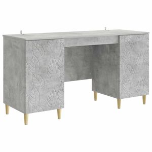 vidaXL Galds Betona pelēks 142,5 x 50 x 75 cm Inženierijas koks