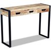 vidaXL kumode ar 3 atvilktnēm, 110x35x78 cm, mango koks